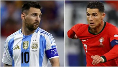 Cristiano Ronaldo and Lionel Messi's records in international tournament knockout rounds compared