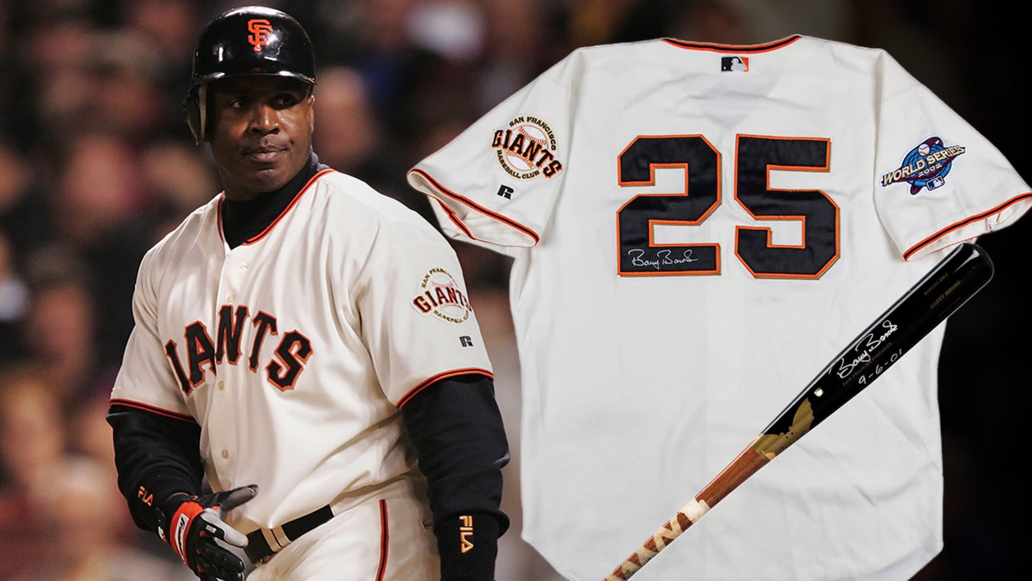 Barry Bonds' 2002 World Series Jersey, 60th HR Bat Sell For $245K At Auction