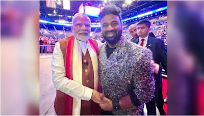 Pushpa composer Devi Sri Prasad meets PM Modi, hugs him at US event