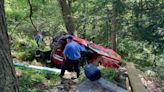 Car crashes over a hillside in Westmoreland County