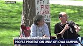 University of Iowa protests continued Sunday