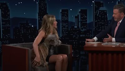 Jennifer Aniston's Dog 'Clyde' Steals Hearts on Jimmy Kimmel Live