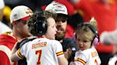 Kansas City Chiefs' Harrison Butker Celebrates on Field with His Kids After Super Bowl Win: Photos
