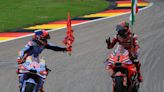 Bagnaia triunfa en el drama de Martín y los Márquez ponen el espectáculo en el GP de Alemania