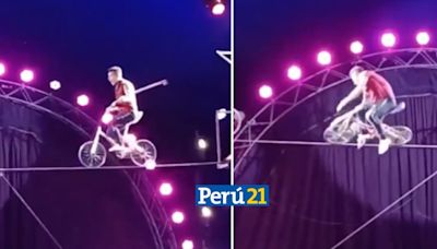 Tragedia: Acróbata muere tras caer de la cuerda floja durante espectáculo de circo (VIDEO)