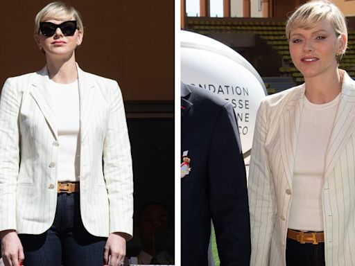 Princess Charlene of Monaco Suits Up in Ralph Lauren for International Rugby Tournament