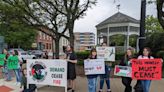 Local activists hold weekly interfaith protest calling for permanent ceasefire in Gaza