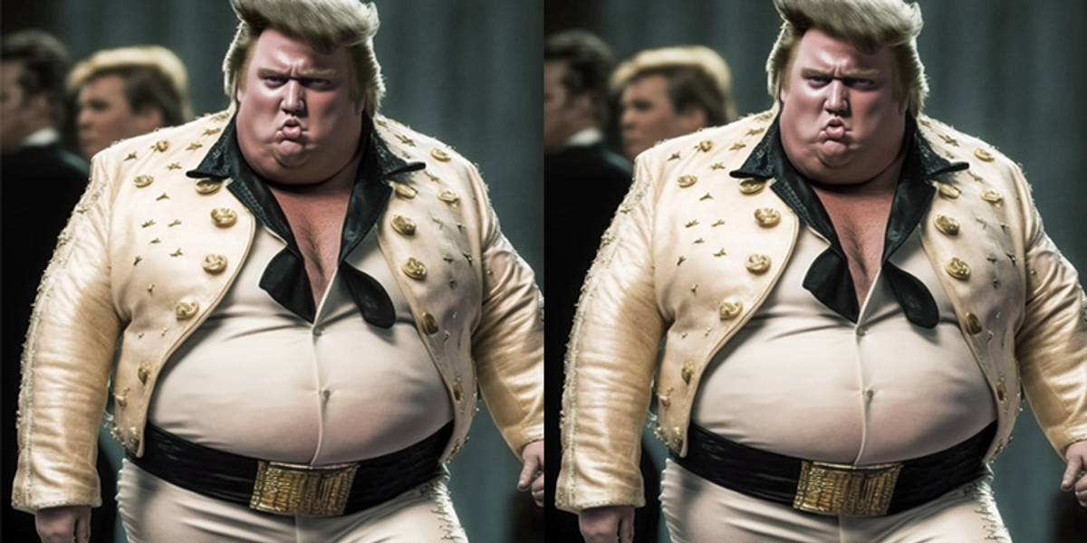 Delusional 'Fat Elvis' Trump thinks he can keep spinning the old hits