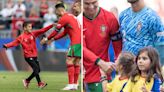 Sin goles, pero con selfies, Cristiano Ronaldo es sensación entre niños y niñas en la Eurocopa