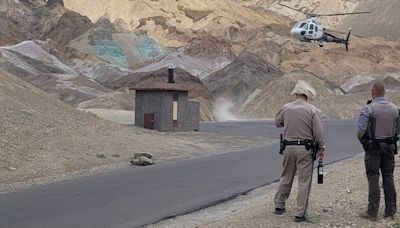 Woman rescued after being trapped on steep ridge in Death Valley