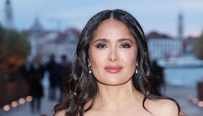 Salma Hayek Looked Like a Bombshell Mermaid in Her Sequin Corset Gown