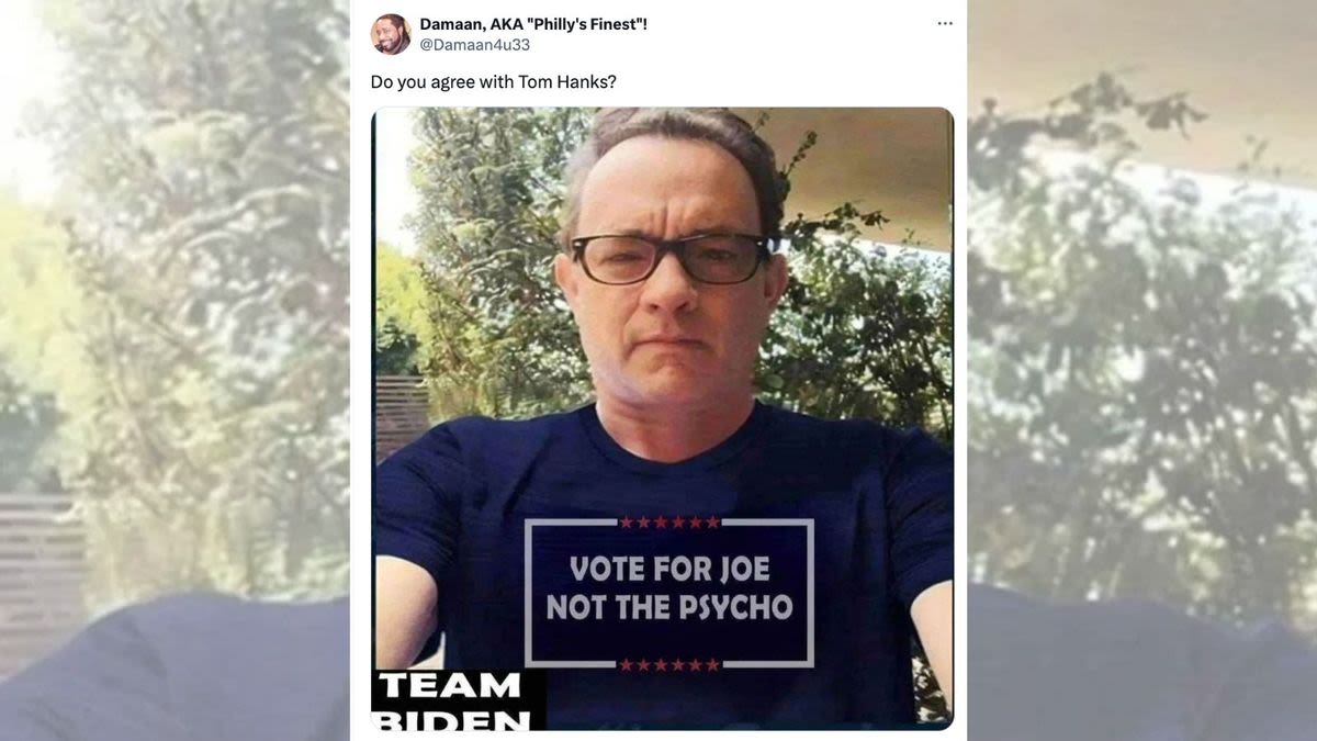 Fact Check: Truth Behind Claim Tom Hanks Wore T-Shirt With Slogan, 'Vote For Joe, Not the Psycho'