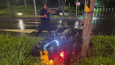 快訊/新北鶯歌死亡車禍！男騎大型重機自撞分隔島 連人帶車噴飛慘亡