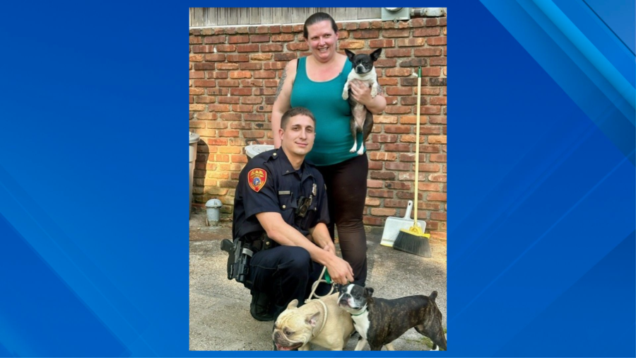 Cop breaks home window to save 3 dogs in house fire on Long Island: SCPD