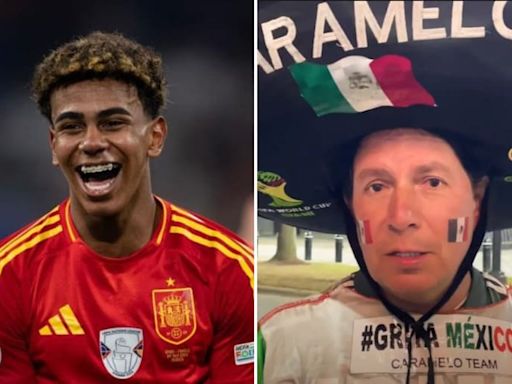 Lamine Yamal ignoró el “regalo” que el fan mexicano Caramelo le hizo en la Eurocopa 2024