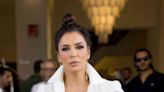 Eva Longoria Paired Her Dreamy White High-Slit Gown With a Top-Knot Bun