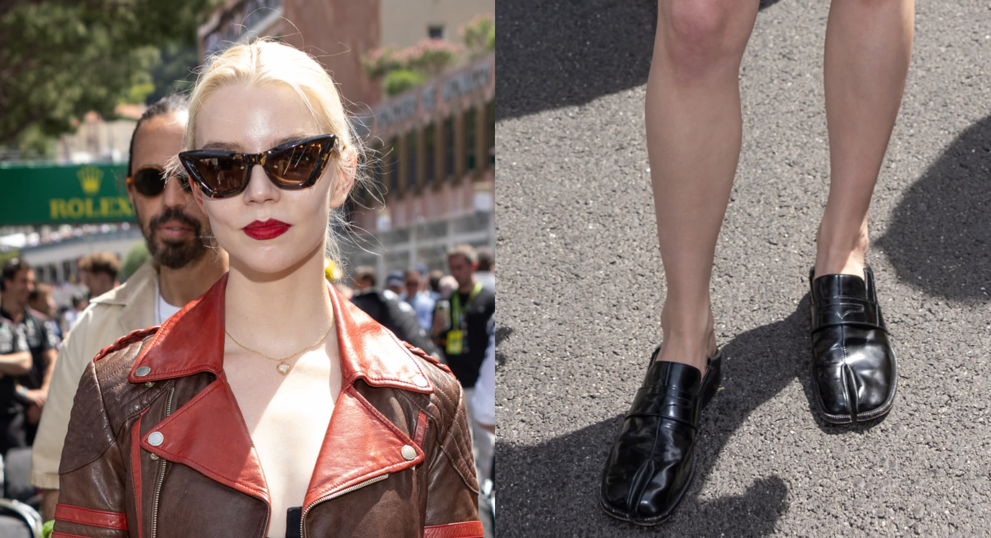 Anya Taylor-Joy Meets Lewis Hamilton at F1 in Trusted Margiela Tabi Shoes in Monaco