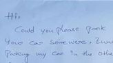 Disgruntled Edinburgh driver leaves cheeky note on neighbour's windscreen