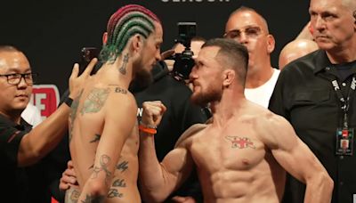 UFC 306 faceoff: Sean O'Malley, Merab Dvalishvili have last staredown before Sphere headliner