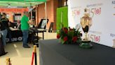 Kentucky Derby trophy on display at Kroger