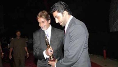 Amitabh Bachchan remembers how son Abhishek Bachchan handed him the award for Yuva: ‘You are the best’