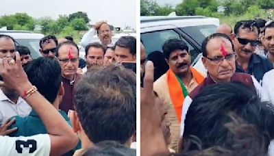 Guest Teachers Halt Shivraj Singh Chouhan's Convoy In Sehore; Demand Of Fulfilling His Promises (WATCH)