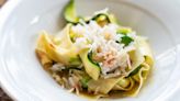 Pappardelle with courgettes and crab recipe