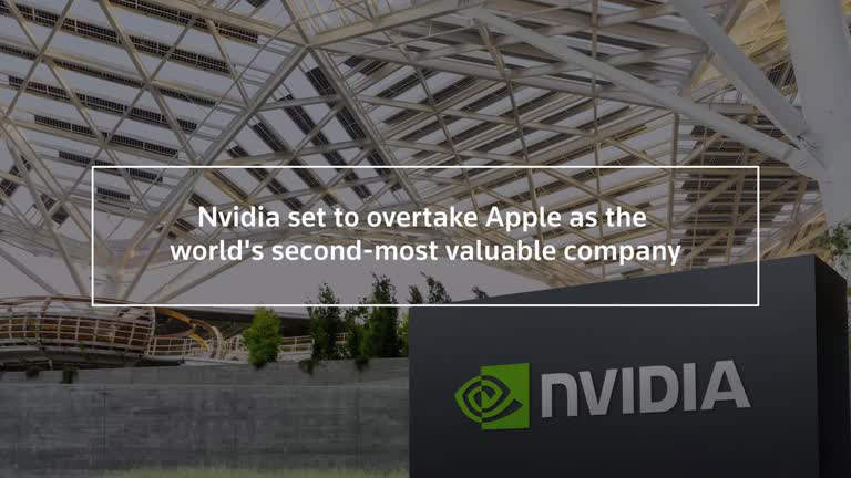 Nvidia set to overtake Apple as second-most valuable company