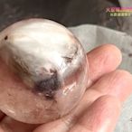 [火星喵晶礦屋]巴西老礦料~天然粉兔毛水晶球(球徑4公分/贈球座)