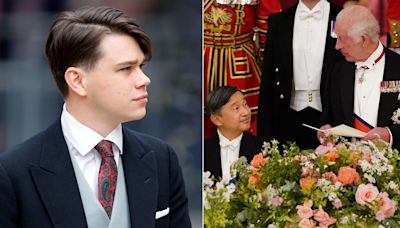 Princess Margaret's grandson Sam Chatto makes surprise appearance at state banquet