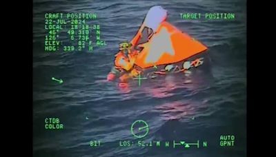 VIDEO: Coast Guard rescues man in emergency raft off SW Washington coast