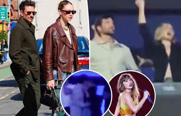 Bradley Cooper and Gigi Hadid share steamy kiss during Taylor Swift’s Eras Tour show in Paris