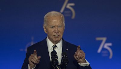 Ukraine-Russia war latest: Biden hits out at Putin in Nato summit speech after ‘hell of attack’ on Kyiv hospital