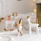 熱賣爆款2022新品北歐聖誕節裝飾掛飾樹脂老人麋鹿掛件聖誕樹裝飾拍攝道具 PDRZ