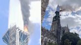 Video: Fire Breaks Out At Medieval Cathedral In France's Rouen City Amid Restoration