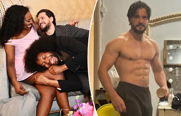 Kit Harington looks insanely ripped in shirtless backstage shot at West End’s ‘Slave Play’