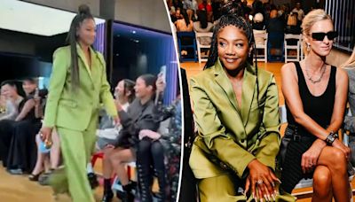 Tiffany Haddish walks the NYFW runway on Kathy Hilton’s dare: ‘Nothing but trouble’