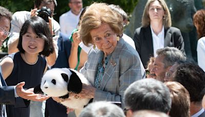 La Reina Sofía da la bienvenida a los dos pandas del Zoo de Madrid después de su cuarentena