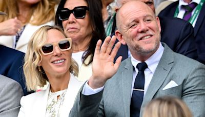 Zara Tindall serves a royal curveball at Wimbledon in floral dress with funky blue pedicure