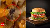 Watch: After dead mouse in chocolate syrup, dead insect found in burger of a popular joint - Times of India