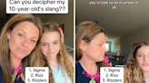 10-year-old tries to explain Gen Alpha slang to millennial mom-"No idea"