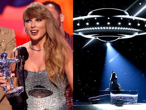 Taylor Swift's outfit change at the VMAs includes a sneaky reference to her song 'Down Bad.' Fans think it could be her next single.