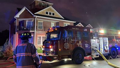 Family of five makes it out safely after lightning strike cause fire at Dubuque home