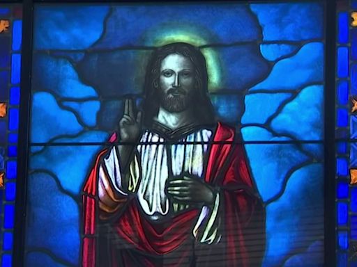 Antique Tiffany ‘Christ in Blessing' stained-glass window restored, displayed in Virginia