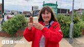 Goole 'salt and pepper' water tower pots for town anniversary