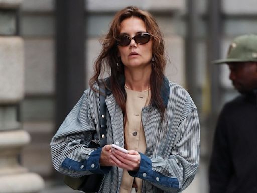 Katie Holmes Mixes the Barn Jacket Trend With an Unexpected Layer
