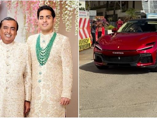 'No seat belt', Akash Ambani spotted driving Rs 10.5 crore Ferrari, internet reacts