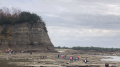 Drought gives visitors rare chance to reach historic landmark on foot