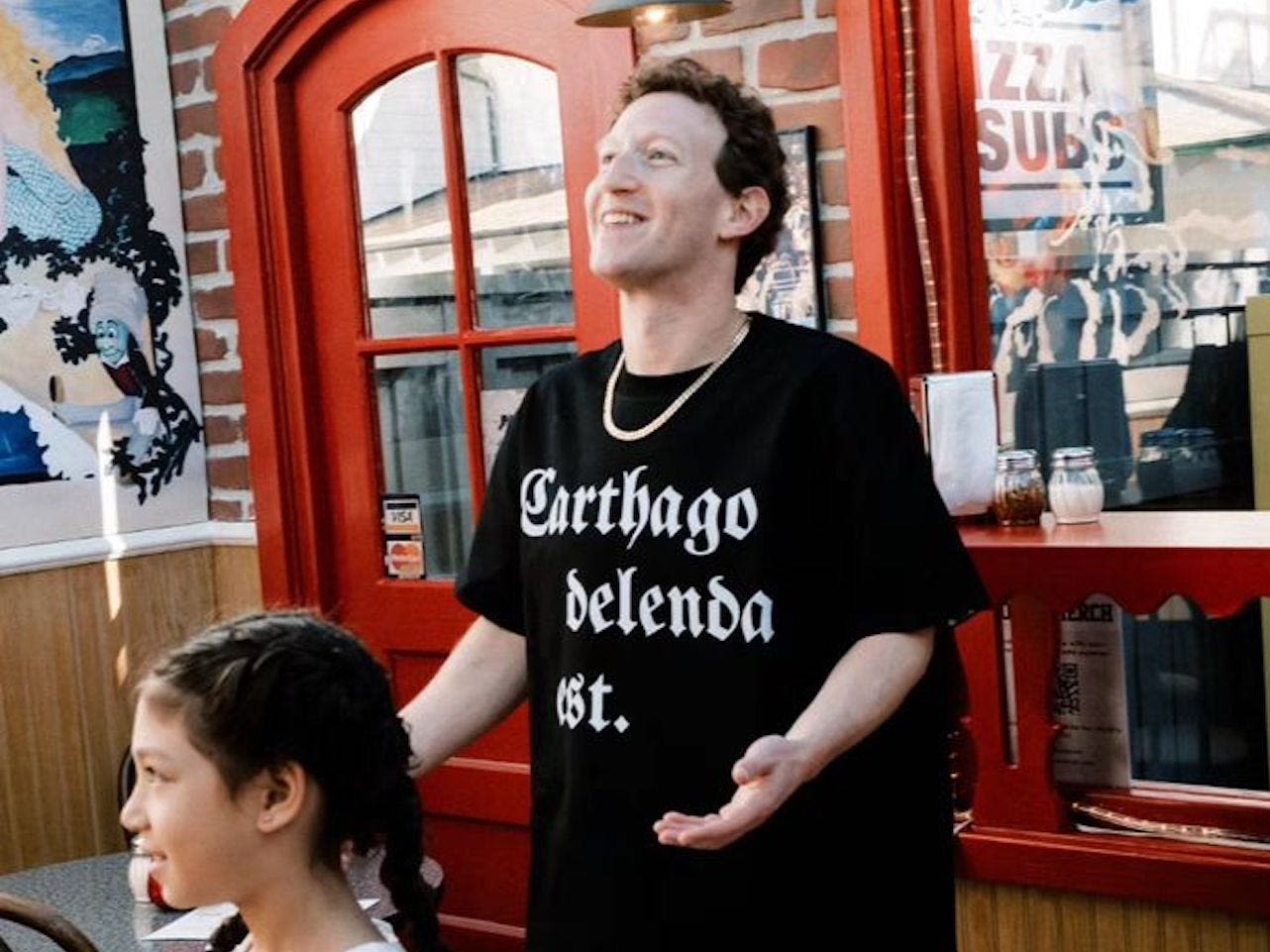 Zuck's birthday t-shirt is a tribute to ancient Rome, Facebook's history, and going hard