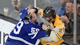 Jeremy Swayman makes 28 saves, Bruins beat weary Maple Leafs 4-1 for 20th home victory